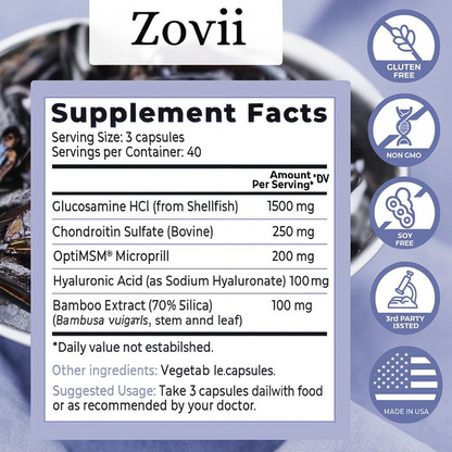 Zovii Glucosamine Chondroitin Support Capsules VIP
