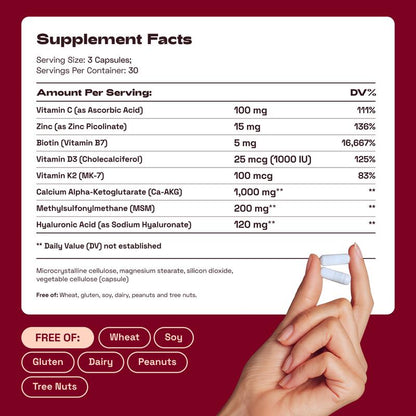 Zovii Ca AKG Beauty Support Capsules VIP